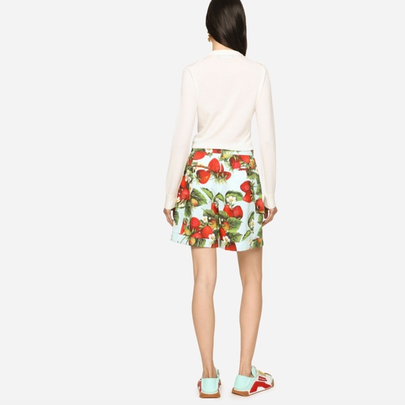 DOLCE & GABBANA STRAWBERRY-PRINT DRILL SHORTS - NEW WITH TAGS - Picture 6 of 12